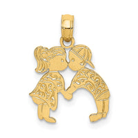 Load image into Gallery viewer, 14K Kissing Boy and Girl Charm
