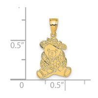 Load image into Gallery viewer, 14K Dressed Up Teddy Bear Charm
