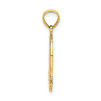 Load image into Gallery viewer, 14K GOOD LUCK Horseshoe and Clover Charm
