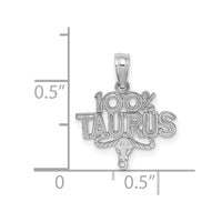Load image into Gallery viewer, 14k WG 100% TAURUS Zodiac Charm
