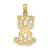 Load image into Gallery viewer, 14K 100% GEMINI Zodiac Charm
