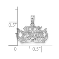 Load image into Gallery viewer, 14k WG 100% PISCES Zodiac Charm
