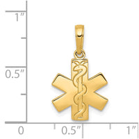 Load image into Gallery viewer, 14K Paramedic/EMT Symbol Pendant
