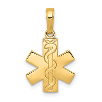 Load image into Gallery viewer, 14K Paramedic/EMT Symbol Pendant
