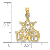 Load image into Gallery viewer, 14K I HEART MY DEPUTY Charm
