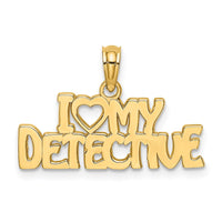 Load image into Gallery viewer, 14K I HEART MY DETECTIVE Charm
