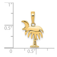 Load image into Gallery viewer, 14K Charleston Palm Tree with Moon Pendant
