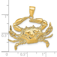 Load image into Gallery viewer, 14K Blue Crab Pendant
