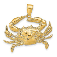 Load image into Gallery viewer, 14K Blue Crab Pendant
