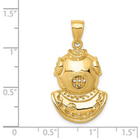 Load image into Gallery viewer, 14K Divers Helmet Pendant
