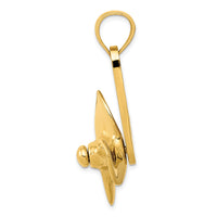 Load image into Gallery viewer, 14K Moveable 3 Blade Propeller Pendant
