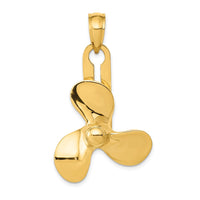 Load image into Gallery viewer, 14K Moveable 3 Blade Propeller Pendant
