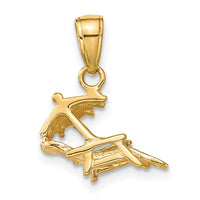 Load image into Gallery viewer, 14K 3-D Lounge Beach Chair Pendant
