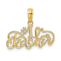 Load image into Gallery viewer, 14K #1 TEACHER Charm
