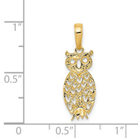 Load image into Gallery viewer, 14K Owl Pendant

