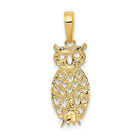 Load image into Gallery viewer, 14K Owl Pendant
