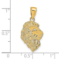 Load image into Gallery viewer, 14K Lion Head Pendant
