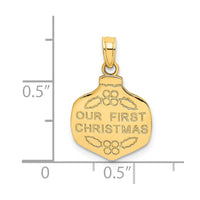 Load image into Gallery viewer, 14K Our First Christmas Ornament Charm

