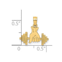 Load image into Gallery viewer, 14K Hand Holding Barbell Charm
