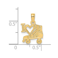 Load image into Gallery viewer, 14K I HEART w/Roller Skate Charm

