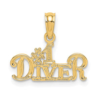 Load image into Gallery viewer, 14K #1 DIVER Charm
