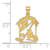 Load image into Gallery viewer, 14K Hockey Story Framed Charm
