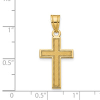 Load image into Gallery viewer, 14K Small Satin Cross Pendant
