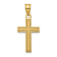 Load image into Gallery viewer, 14K Small Satin Cross Pendant
