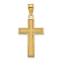 Load image into Gallery viewer, 14K Medium Satin Cross Pendant
