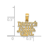 Load image into Gallery viewer, 14k Polished  DADDYS LITTLE GIRL Charm
