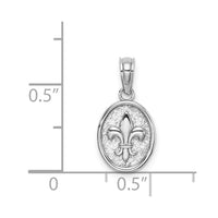 Load image into Gallery viewer, 14K White Gold Mini Fleur de Lis Charm
