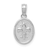 Load image into Gallery viewer, 14K White Gold Mini Fleur de Lis Charm
