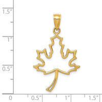 Load image into Gallery viewer, 14k Polished Cut Out Maple Leaf Pendant
