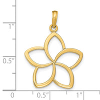 Load image into Gallery viewer, 14k Polished Cut Out Flower Pendant
