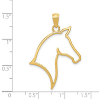 Load image into Gallery viewer, 14k Polished Cut Out Horse Head Pendant
