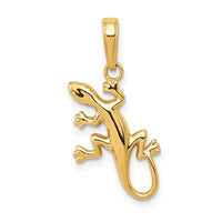 Load image into Gallery viewer, 14k Polished Gecko Pendant
