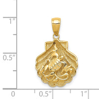 Load image into Gallery viewer, 14k Sea Turtle in a Shell Pendant
