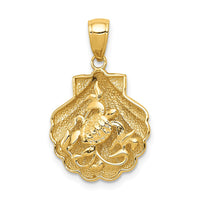Load image into Gallery viewer, 14k Sea Turtle in a Shell Pendant
