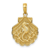 Load image into Gallery viewer, 14k Seahorse in a Shell Pendant
