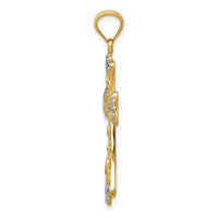 Load image into Gallery viewer, 14K w/Rhodium Reversible Cross Pendant
