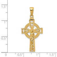 Load image into Gallery viewer, 14k Polished Celtic Crucifix Pendant
