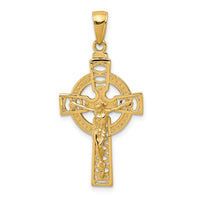 Load image into Gallery viewer, 14k Polished Celtic Crucifix Pendant
