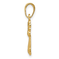 Load image into Gallery viewer, 14K Polished/Textured Guardian Angel W/Heart Pendant
