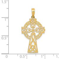 Load image into Gallery viewer, 14k Polished Celtic Cross Pendant
