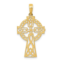 Load image into Gallery viewer, 14k Polished Celtic Cross Pendant
