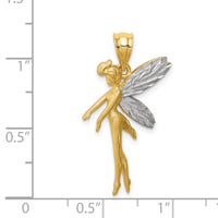Load image into Gallery viewer, 14k and White Rhodium D/C Fairy Pendant
