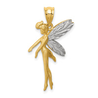 Load image into Gallery viewer, 14k and White Rhodium D/C Fairy Pendant
