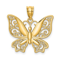 Load image into Gallery viewer, 14K Polished Butterfly Pendant
