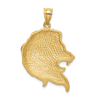 Load image into Gallery viewer, 14K Brushed Diamond-cut Lion Head Pendant
