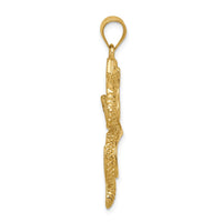 Load image into Gallery viewer, 14K Polished Textured Snake Pendant
